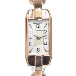 1930 s Vintage 18K Rose Gold JAEGER LECOULTRE Épuiser watch