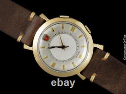 1955 Jaeger-LeCoultre Memovox Vintage Hommes Poignet Alarme, 10K or Rempli Ford