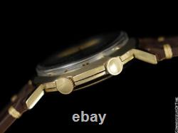 1955 Jaeger-LeCoultre Memovox Vintage Hommes Poignet Alarme, 10K or Rempli Ford