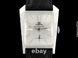 1965 Jaeger-LeCoultre Vintage Hommes Asymétrique Montre 14K or Blanc & Diamant