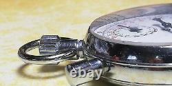 (2430ER) VINTAGE RARE Pocket Watch TIMER JAEGER 1/10 Second SWISS Cal R320