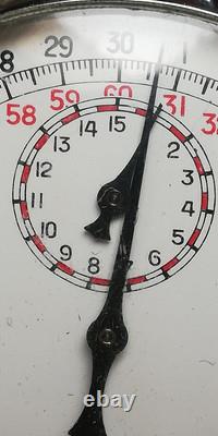 (2430ER) VINTAGE RARE Pocket Watch TIMER JAEGER 1/10 Second SWISS Cal R320