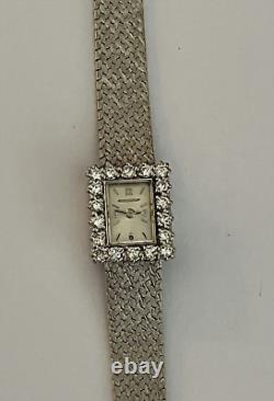 4111- Montre Jaeger Lecoultre Or Gris Diamants