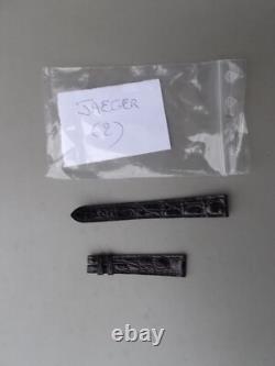 Ancien bracelet de montre en cuir JAEGER 15 mm neuf sans boite (2)
