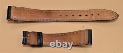 Authentique Jaeger Lecoultre Alligator Cuir Noir Femme Bracelet Montre 14/12mm