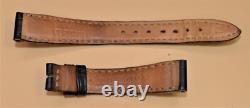 Authentique Jaeger Lecoultre Alligator Cuir Noir Femme Bracelet Montre 14/12mm