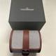 Bo&icirc;tier de montre Jaeger-LeCoultre toile cuir gris marron pochette de voyage