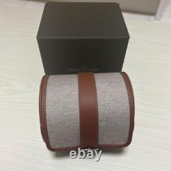 Boîtier de montre Jaeger-LeCoultre toile cuir gris marron pochette de voyage