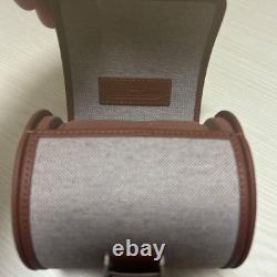 Boîtier de montre Jaeger-LeCoultre toile cuir gris marron pochette de voyage