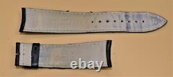 Bracelet De Montre En Cuir D'Alligator Noir Authentique Jaeger LeCoultre 21/18mm