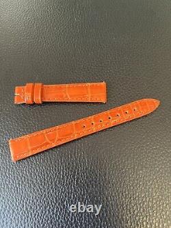 Bracelet Jaeger-LeCoultre Reverso Orange 14 Alligator Leather Strap Watch JLC