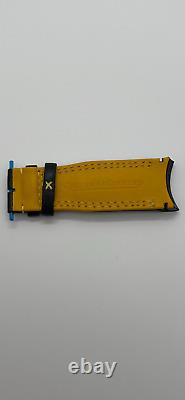 Bracelet Jaeger Lecoultre Croco Noir surpicure jaune avec insert et pompes