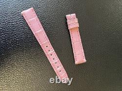 Bracelet Jaeger-Lecoultre Reverso en Cuir 14 Pink Alligator Leather Strap Watch