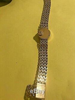 Bracelet Montre Femme Jaeger Lecoultre Or Massif 18k Vintage Annees 50