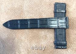 Bracelet alligator mat noir pour JAEGER LECOULTRE REVERSO