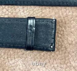 Bracelet alligator mat noir pour JAEGER LECOULTRE REVERSO