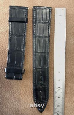 Bracelet alligator mat noir pour JAEGER LECOULTRE REVERSO