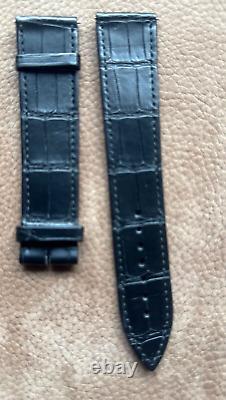 Bracelet alligator mat noir pour JAEGER LECOULTRE REVERSO