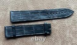 Bracelet alligator mat noir pour JAEGER LECOULTRE REVERSO