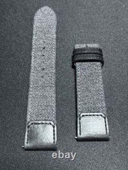 Bracelet de montre Jaeger LeCoultre 20 x 18 mm tissu gris cuir de veau authen