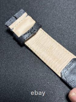 Bracelet de montre Jaeger LeCoultre 20 x 18 mm tissu gris cuir de veau authen