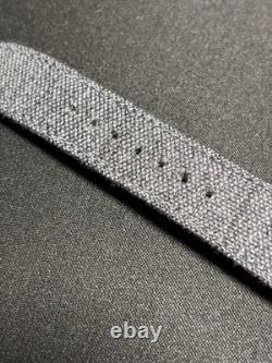Bracelet de montre Jaeger LeCoultre 20 x 18 mm tissu gris cuir de veau authen