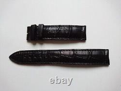 Bracelet de montre Jaeger Lecoultre en cuir alligator crocodile 17mm