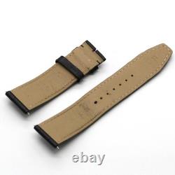 Bracelet de montre en cuir noir véritable JAEGER LE COULTRE 21/20 mm #630