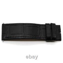 Bracelet de montre en cuir noir véritable JAEGER LE COULTRE 21/20 mm #630