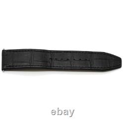 Bracelet de montre en cuir noir véritable JAEGER LE COULTRE 21/20 mm #630