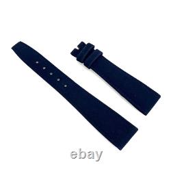 Bracelet montre Jaeger-LeCoultre cuir velours bleu 19-14 mm authentique #562B