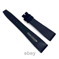 Bracelet montre Jaeger-LeCoultre cuir velours bleu 19-14 mm authentique #562B