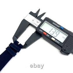 Bracelet montre Jaeger-LeCoultre cuir velours bleu 19-14 mm authentique #562B