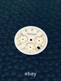Cadran de montre Jaeger Lecoultre chronographe blanc/or T 26mm NAD sans pieds