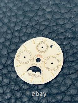 Cadran de montre Jaeger Lecoultre triple date blanc/or 28mm NAD sans pieds