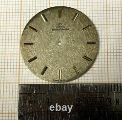 Cadran gris métal brossé de montre ancienne Jaeger LeCoultre vintage dial