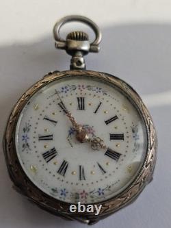 Gousset De Col Lecoultre Argent Lesage A Mayenne Belle Epoque Vintage 1890