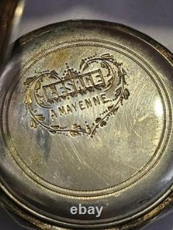 Gousset De Col Lecoultre Argent Lesage A Mayenne Belle Epoque Vintage 1890