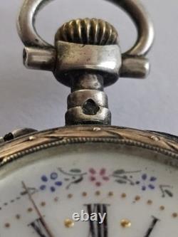 Gousset De Col Lecoultre Argent Lesage A Mayenne Belle Epoque Vintage 1890