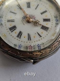 Gousset De Col Lecoultre Argent Lesage A Mayenne Belle Epoque Vintage 1890