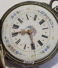 Gousset De Col Lecoultre Argent Lesage A Mayenne Belle Epoque Vintage 1890