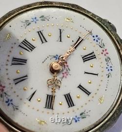 Gousset De Col Lecoultre Argent Lesage A Mayenne Belle Epoque Vintage 1890