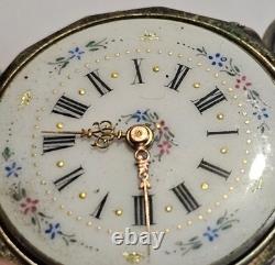 Gousset De Col Lecoultre Argent Lesage A Mayenne Belle Epoque Vintage 1890