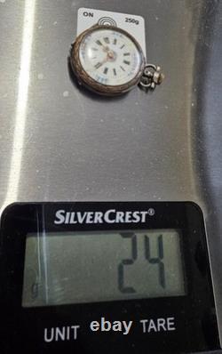 Gousset De Col Lecoultre Argent Lesage A Mayenne Belle Epoque Vintage 1890
