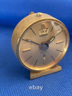 HORLOGE DE VOYAGE VINTAGE JAEGER LeCOULTRE RÉCITAL 8 JOURS FONCTIONNE (A1)