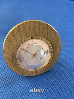 Horloge de bureau de date d'alarme Jaeger LeCoultre Memovox en cours