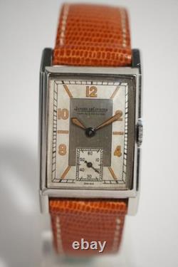 JAEGER-LECOULTRE UNIPLAN ACIER, CADRAN 2 TONS, années 40