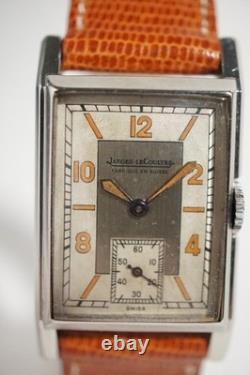 JAEGER-LECOULTRE UNIPLAN ACIER, CADRAN 2 TONS, années 40