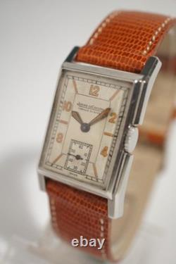 JAEGER-LECOULTRE UNIPLAN ACIER, CADRAN 2 TONS, années 40