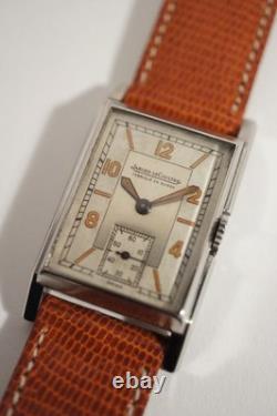 JAEGER-LECOULTRE UNIPLAN ACIER, CADRAN 2 TONS, années 40